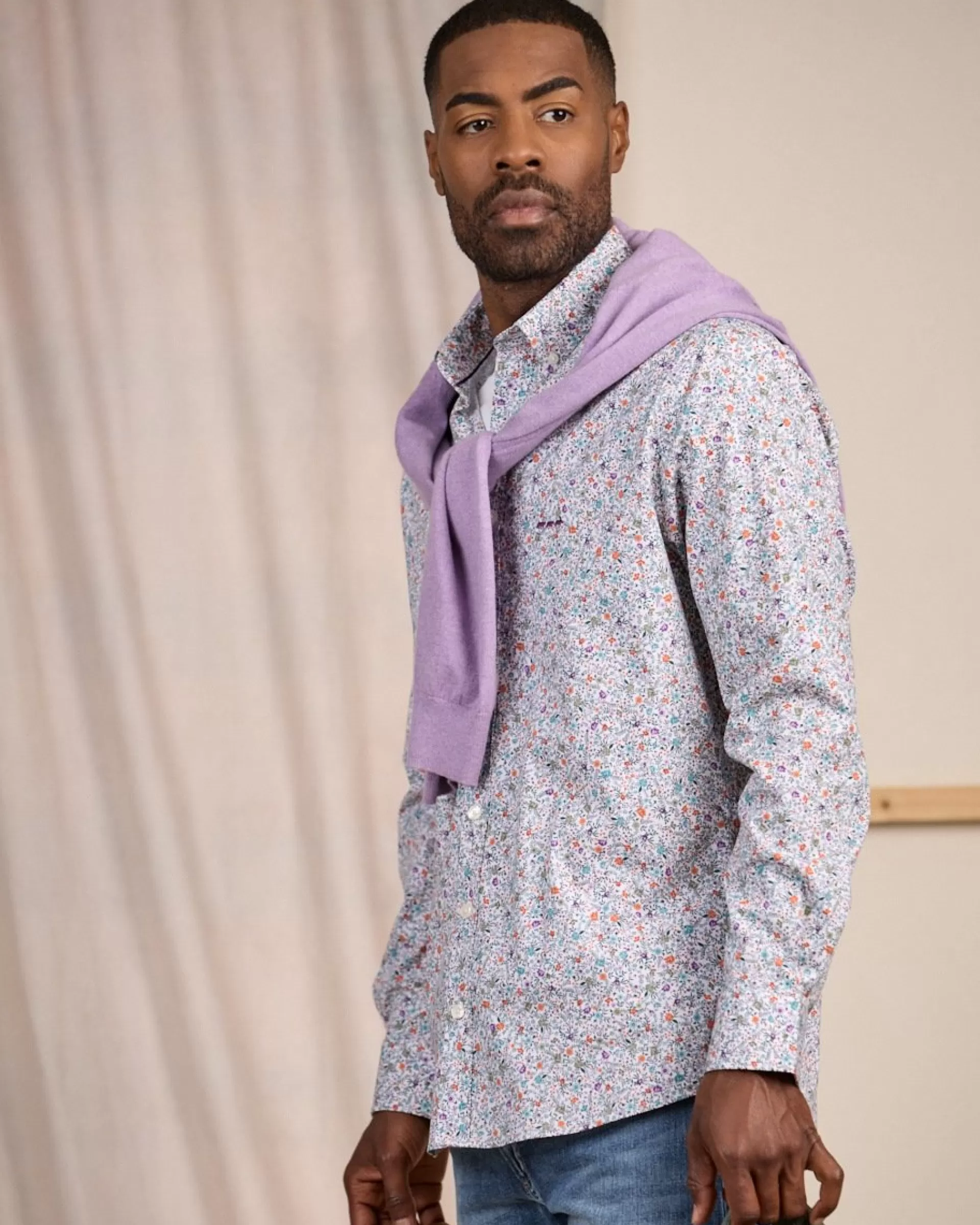 Cheap Chemise à imprimé floral Homme Chemise