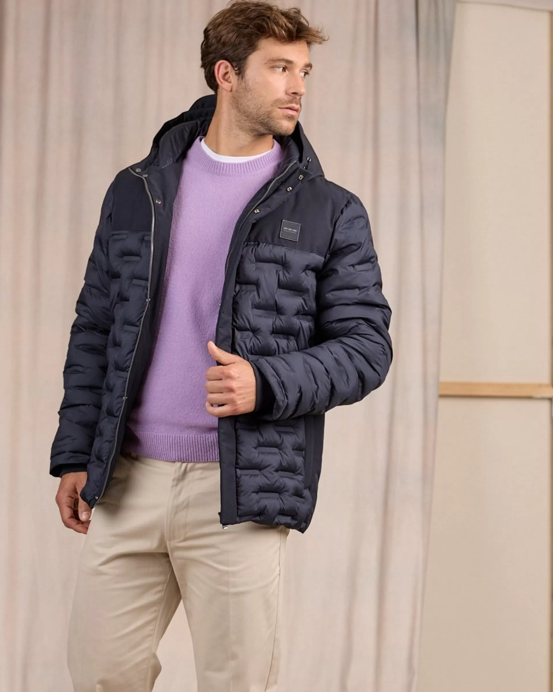 Discount Doudoune Cooper bleu marine Homme Doudoune