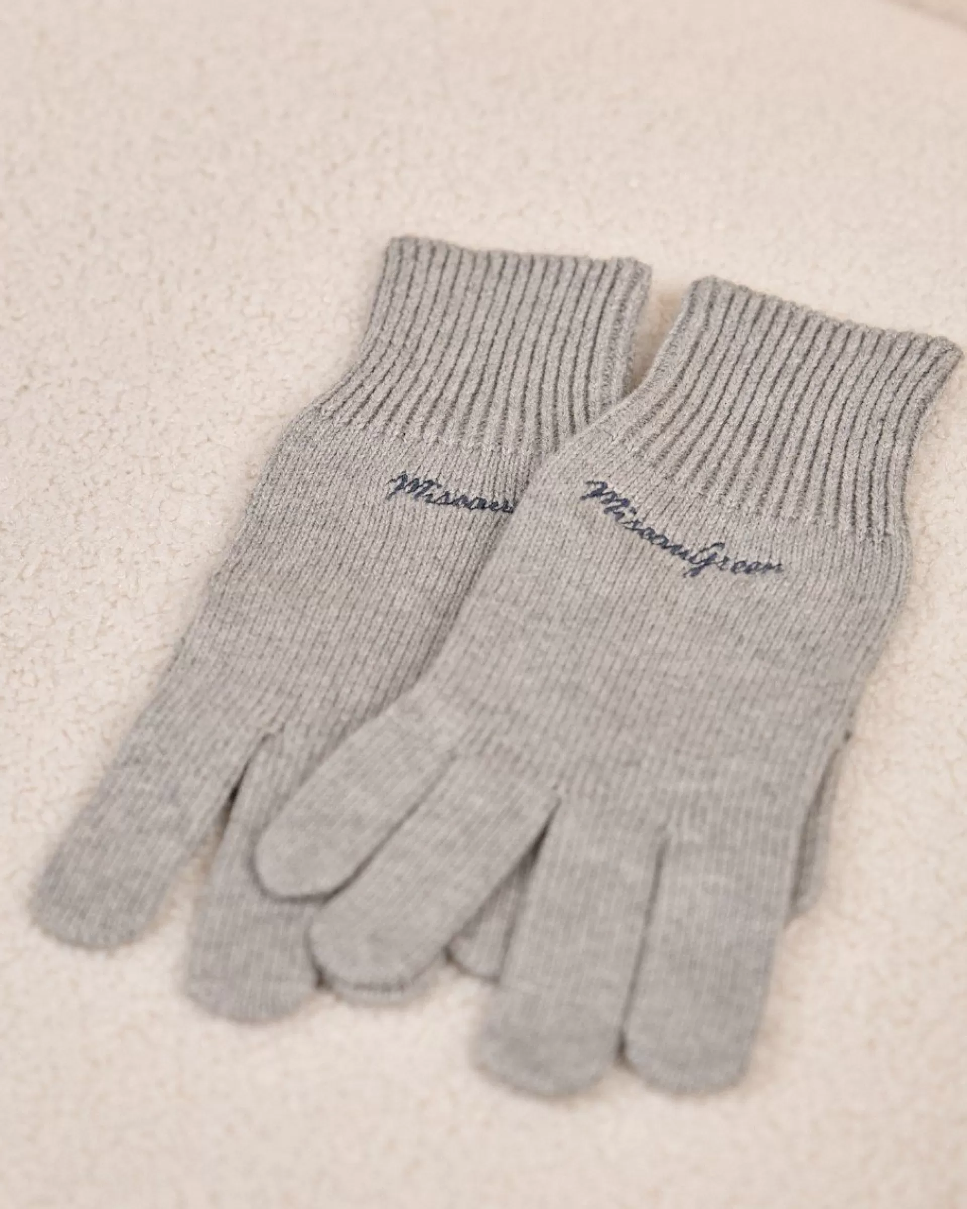 New Gants en tricot gris moyen Femme Gants | Accessoires