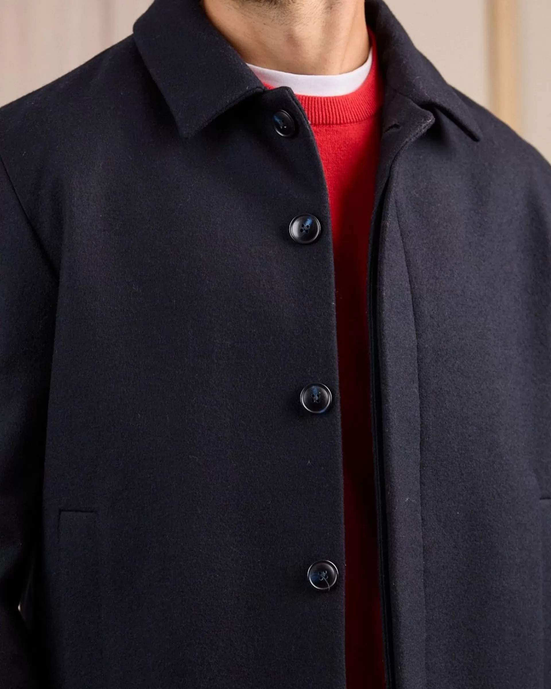 Store Manteau boutonné bleu marine Homme Blouson & Parka