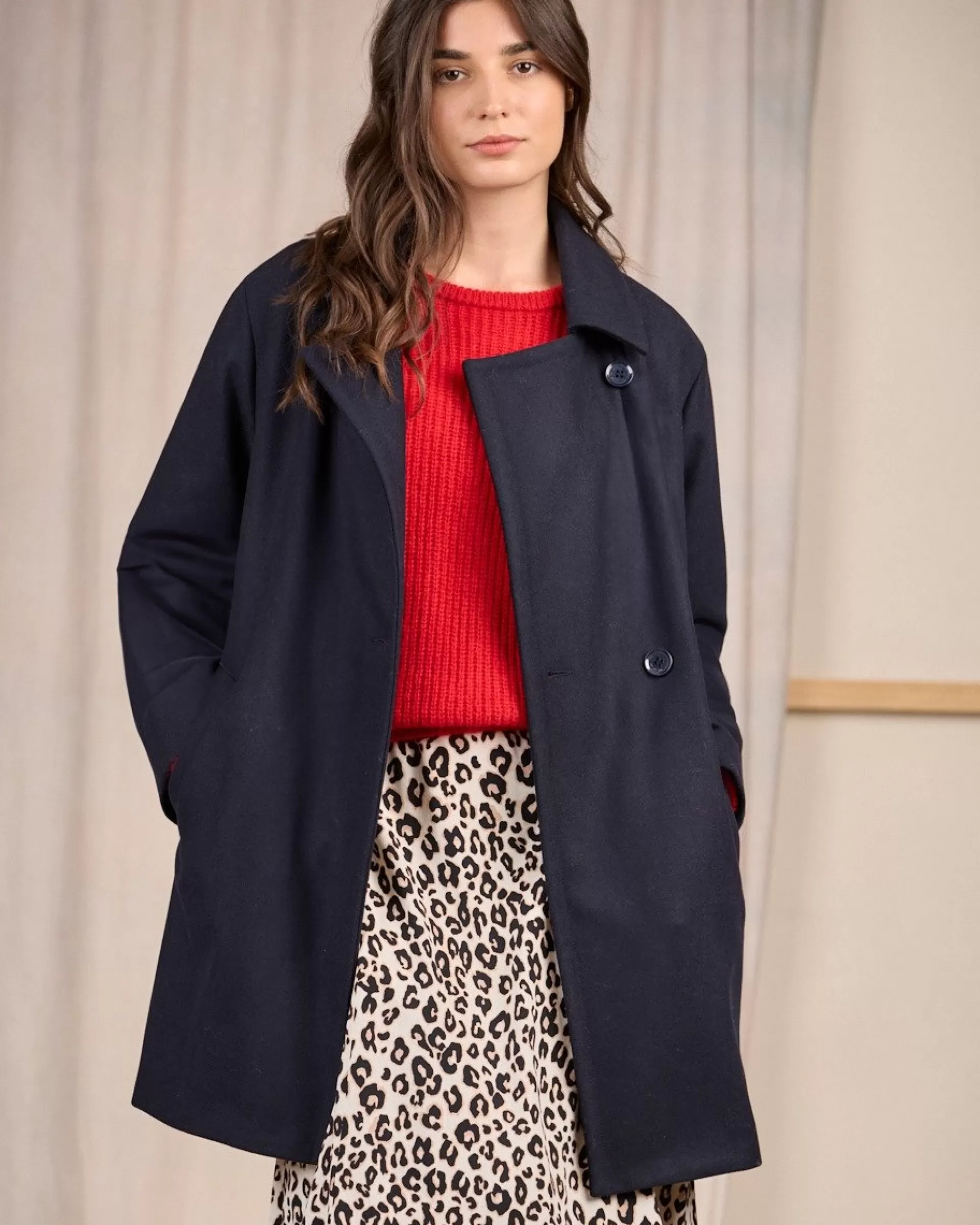 Flash Sale Manteau Céline bleu marine Femme Manteau & Doudoune