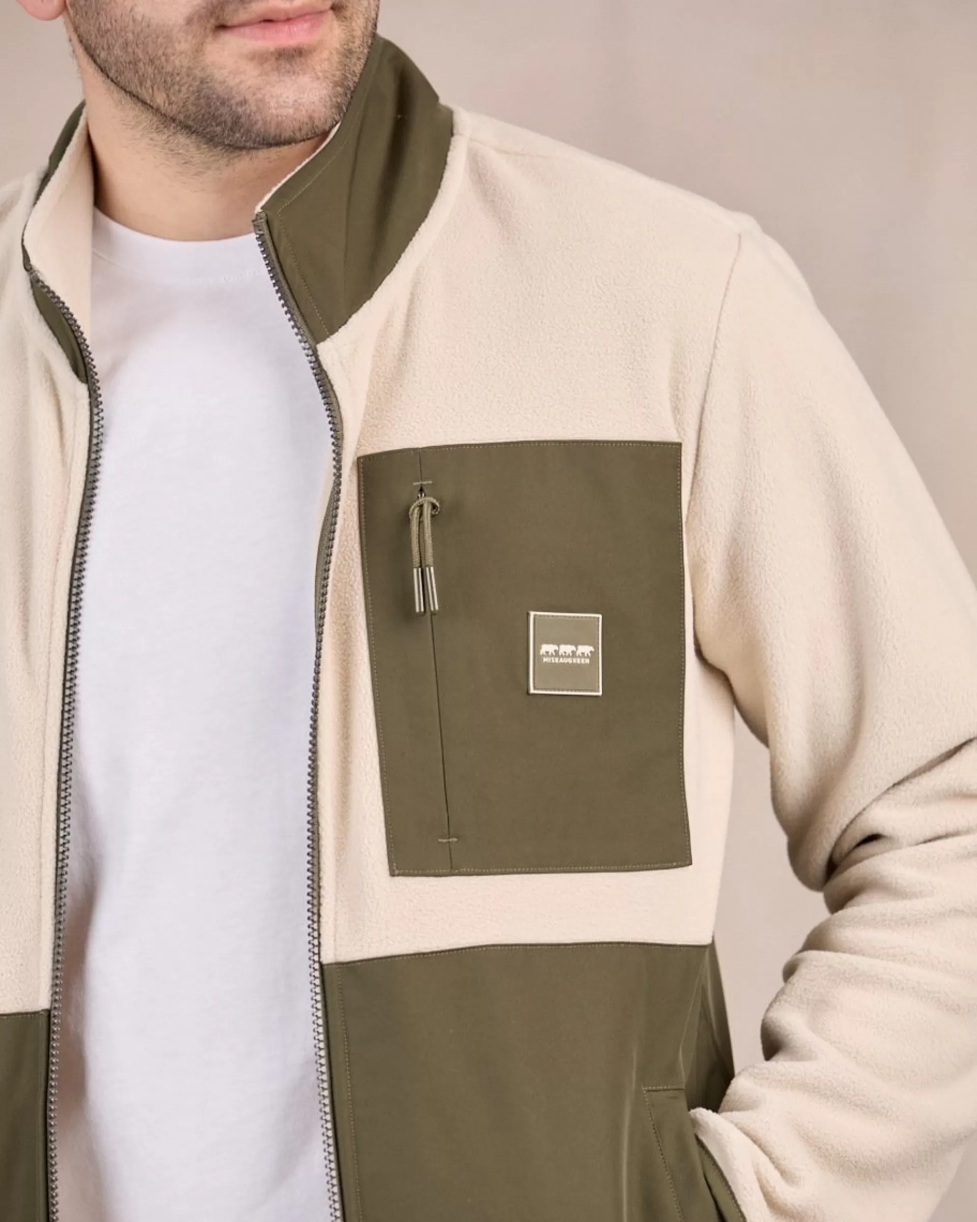 Sale Polaire bi-matière Homme Polaire