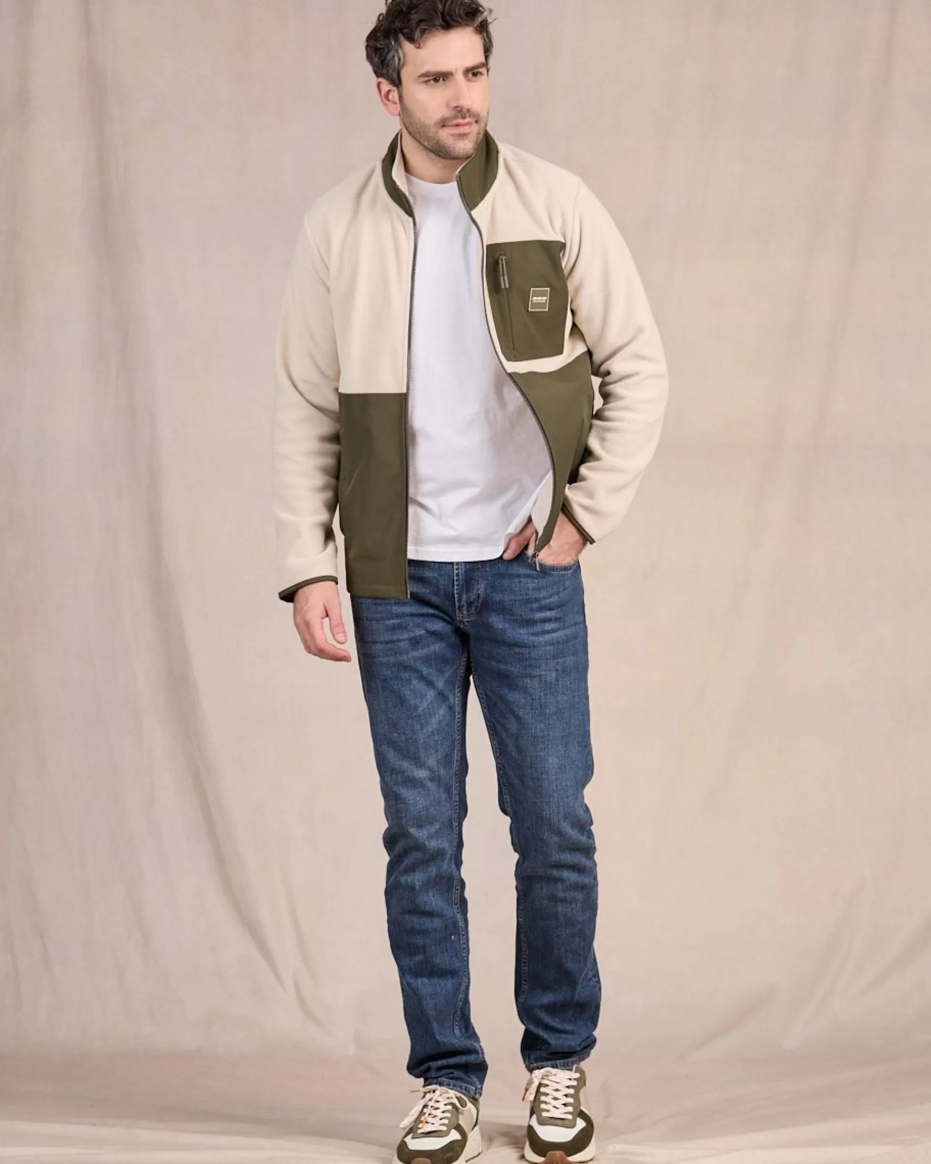 Sale Polaire bi-matière Homme Polaire