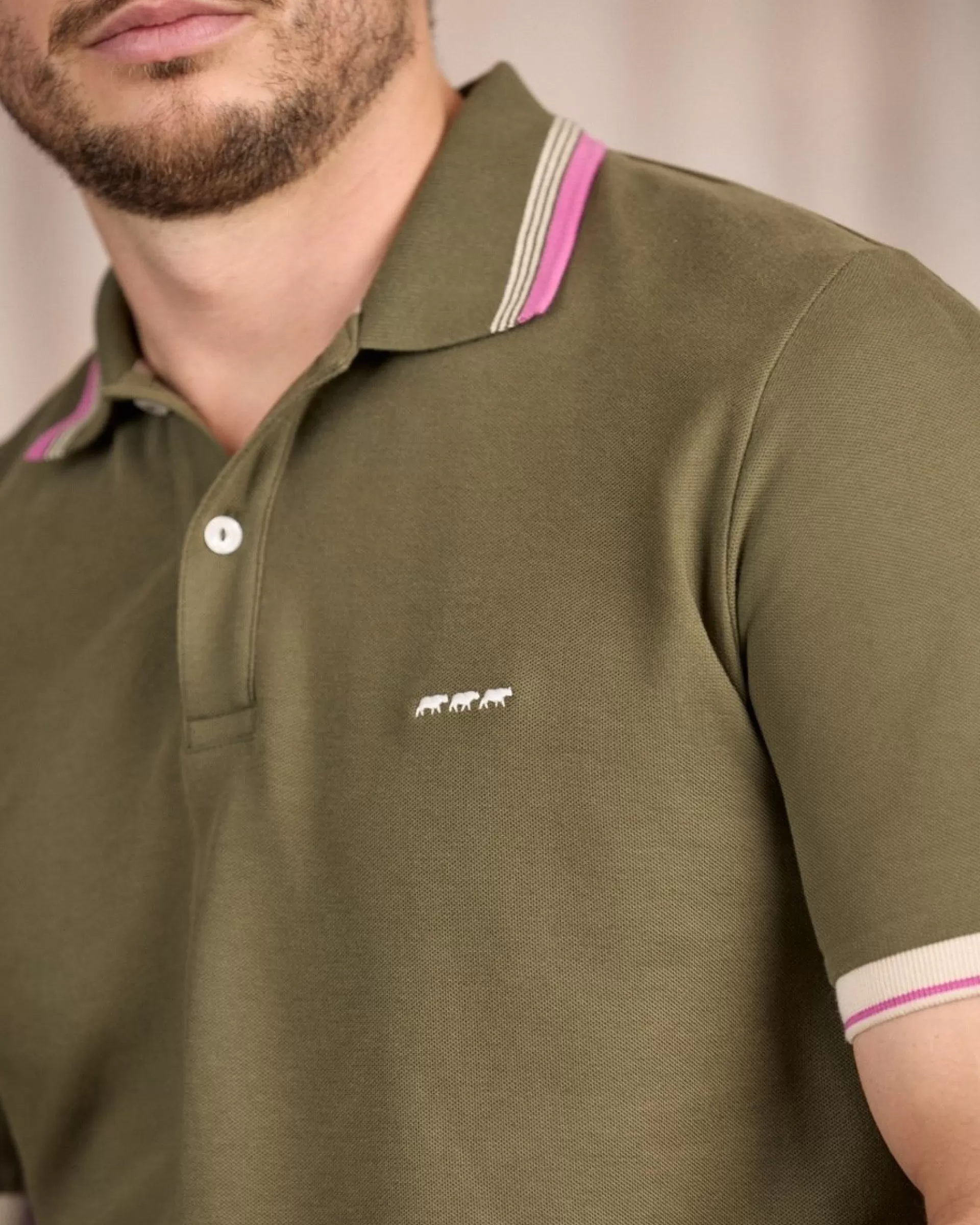 Cheap Polo à contraste Homme Polo