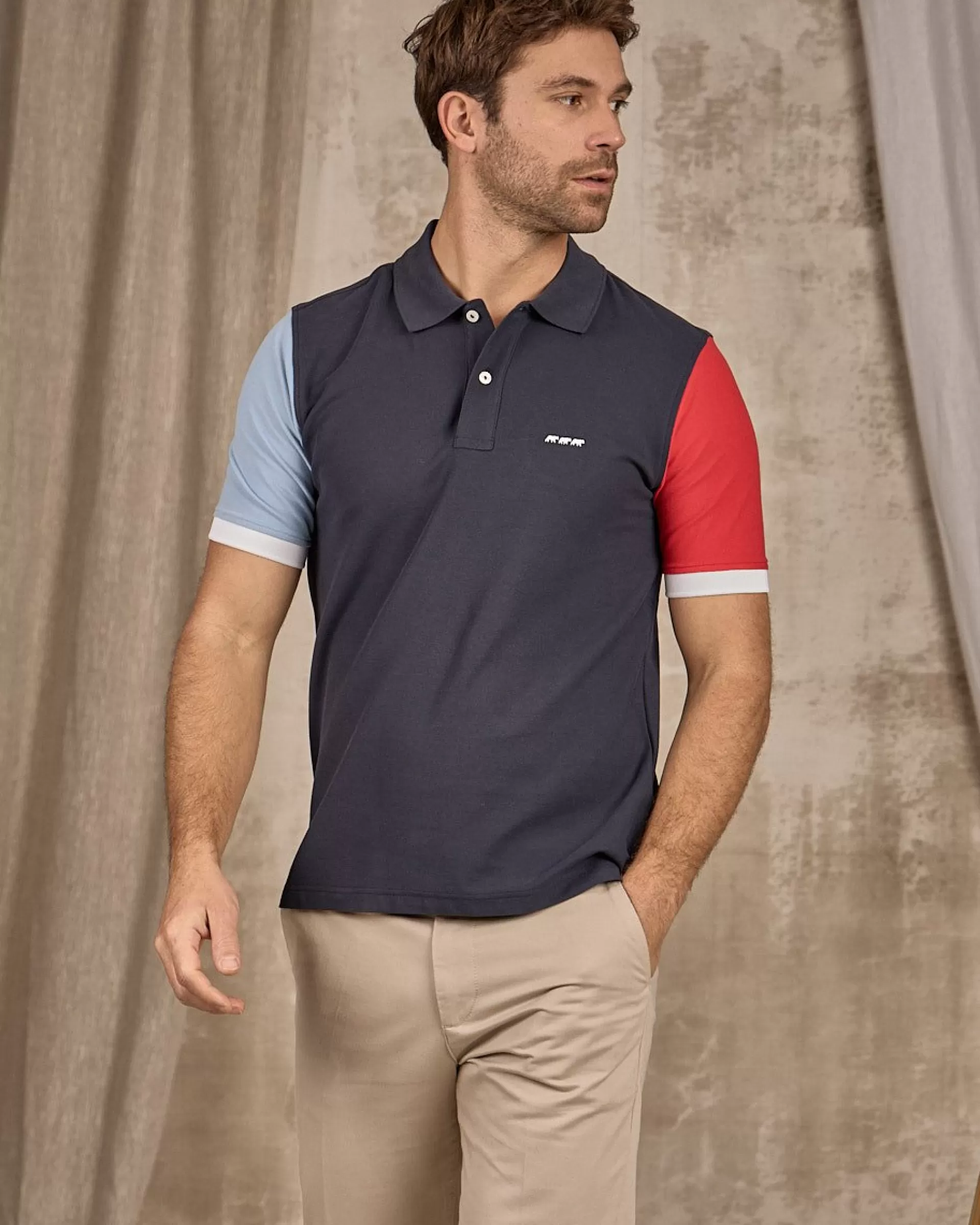 Cheap Polo manches courtes bleu marine Homme Polo