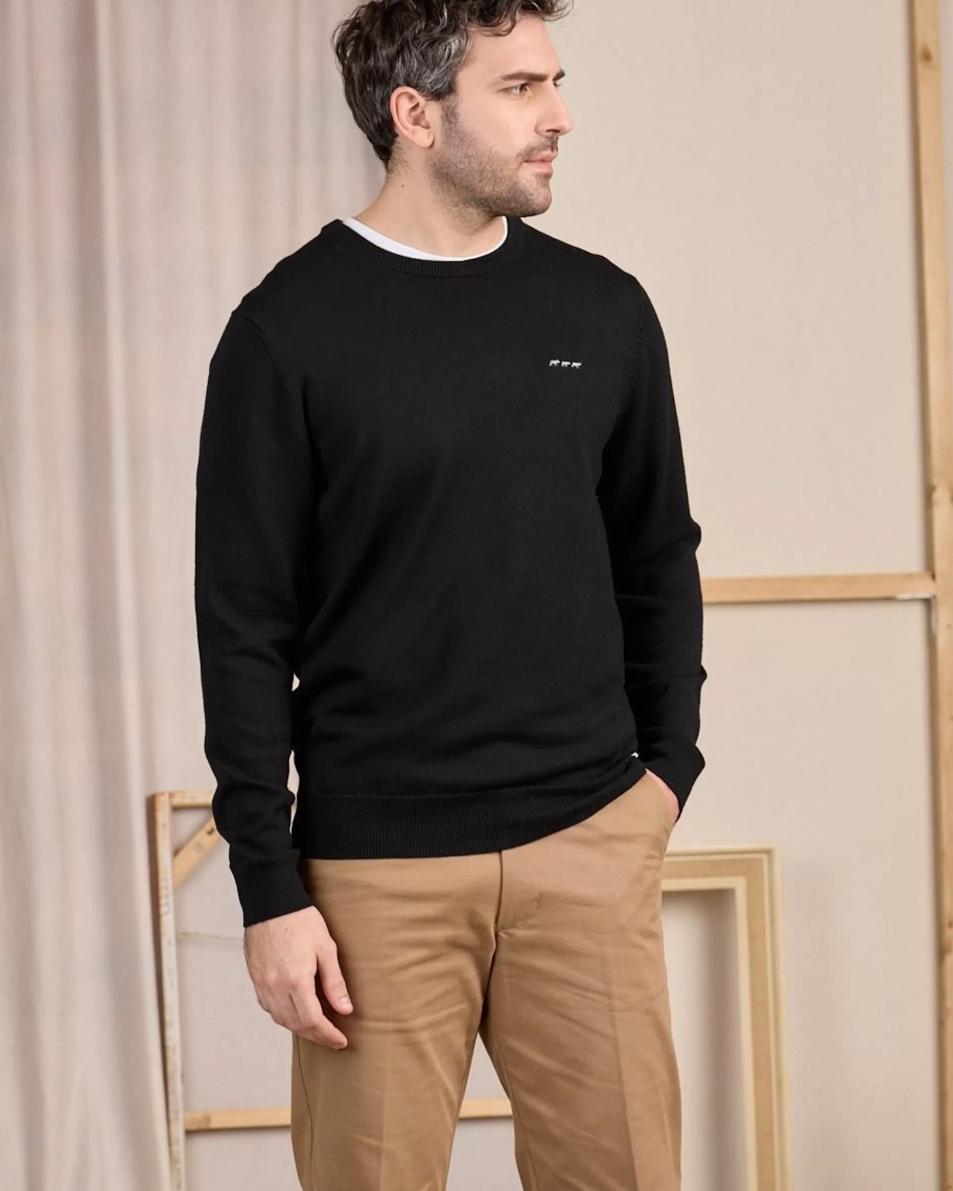 pull_col_rond_noir_2-1.webp Best Sale Pull col rond Homme Pull
