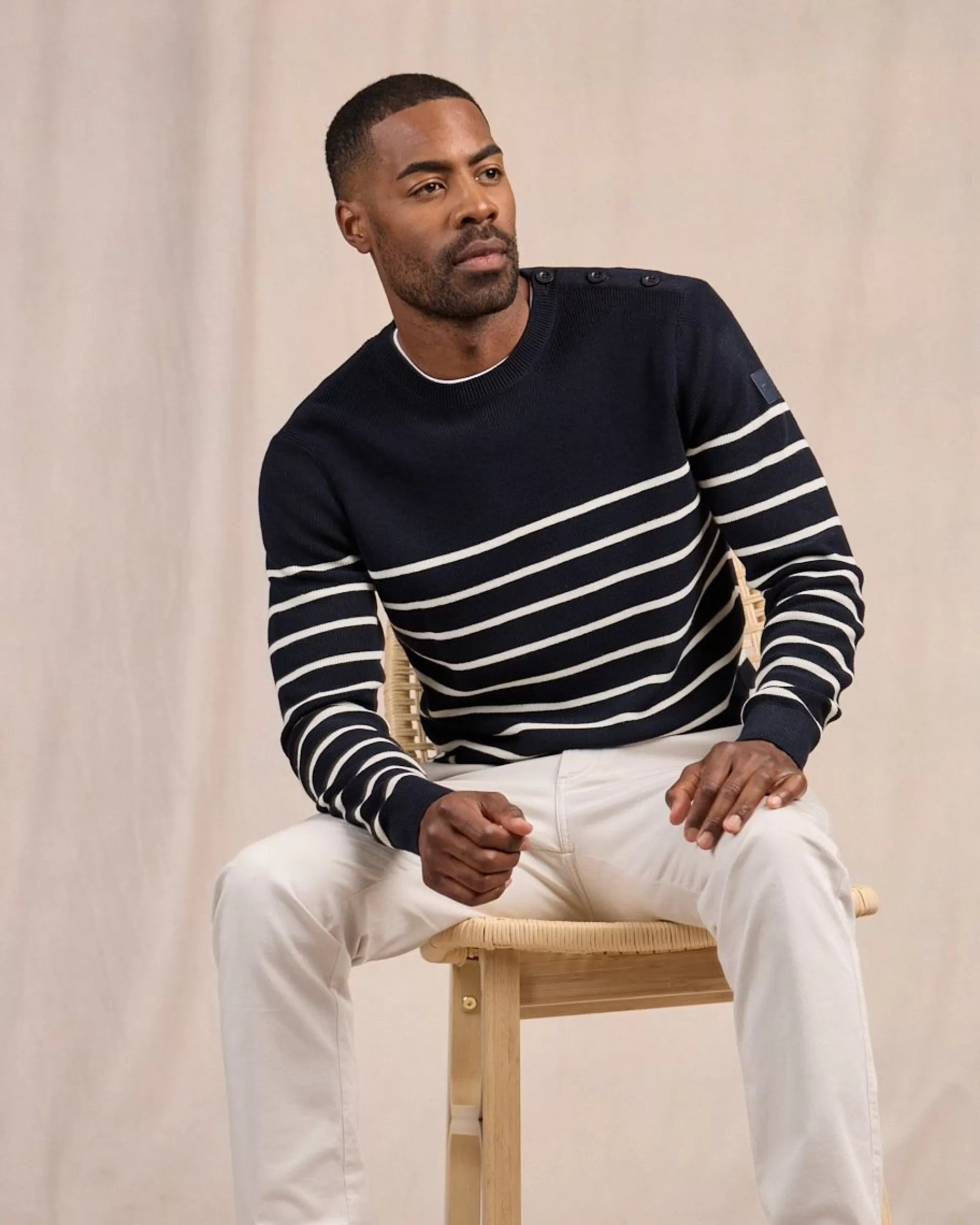 Flash Sale Pull marinière bleu marine Homme Pull