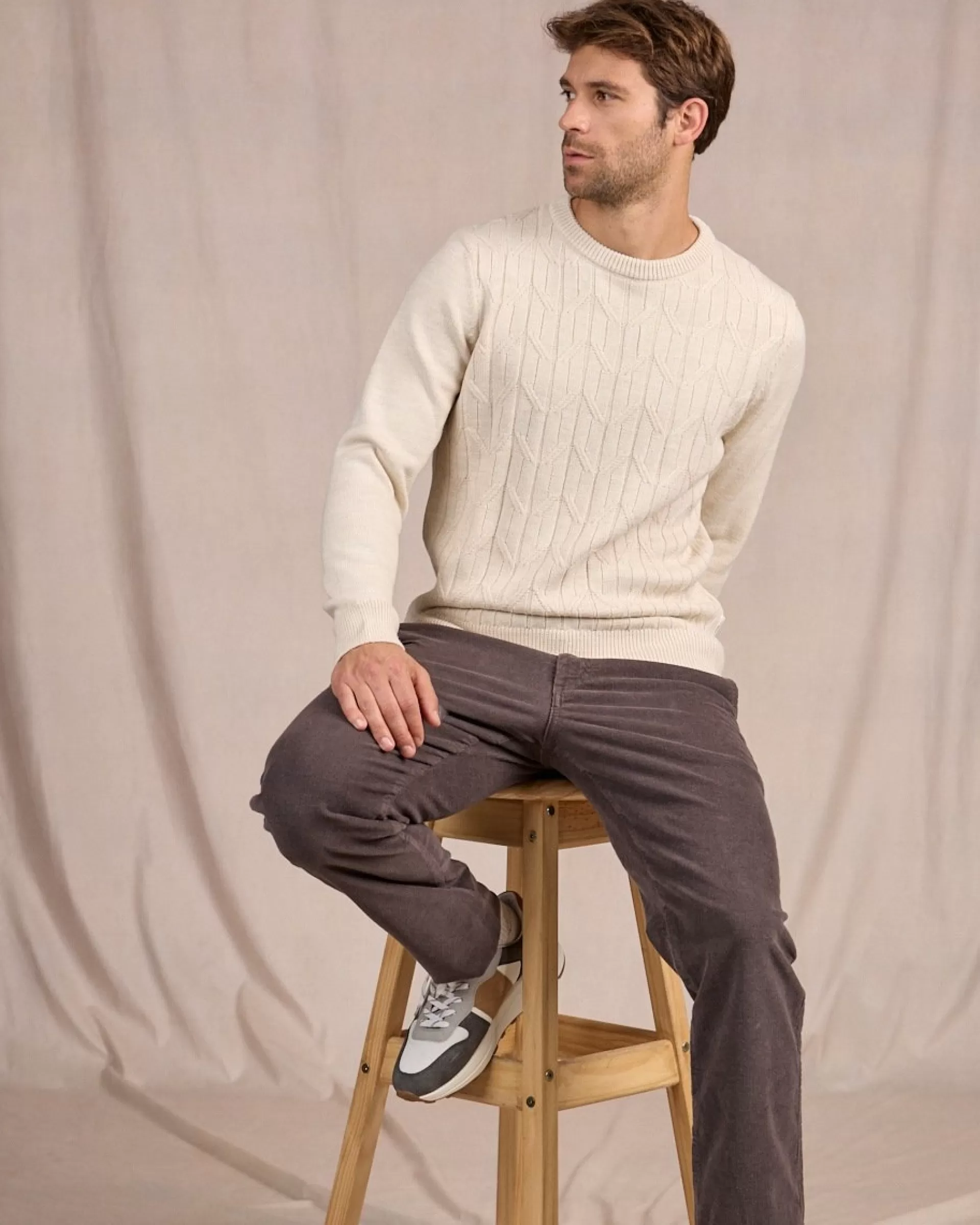 Fashion Pull torsadé Homme Pull