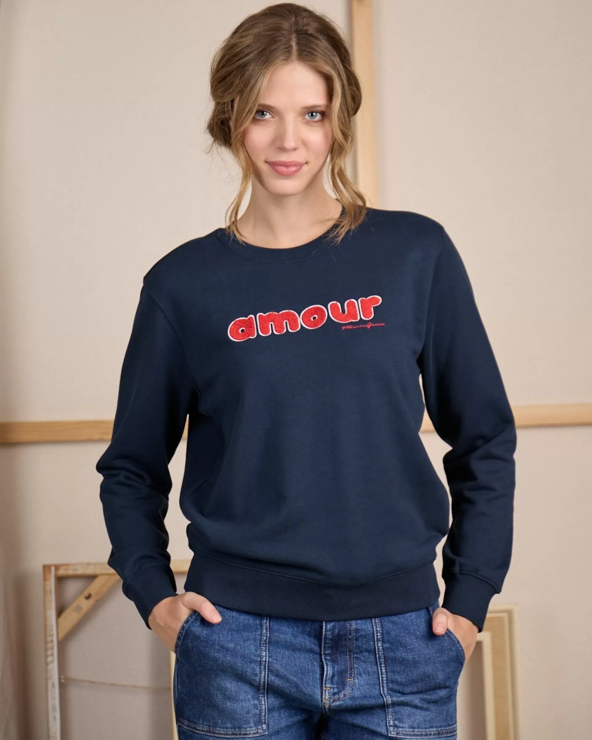 Store Sweat Carole bleu marine Femme Pull & Cardigan