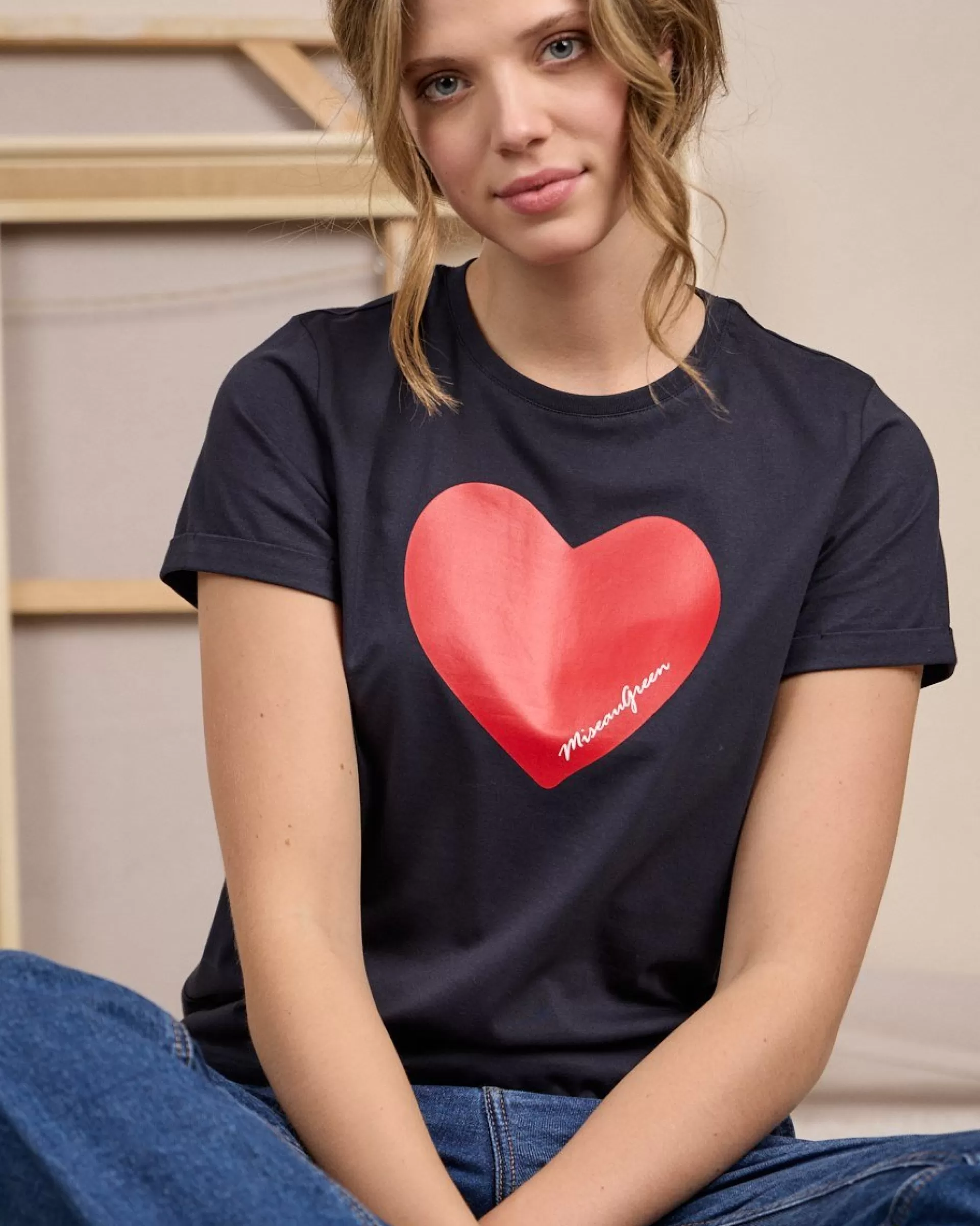 Flash Sale T-shirt Cheryl bleu marine Femme T-shirt